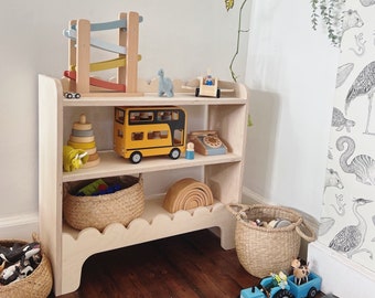 Scalloped Montessori Children's Toy Shelf - Scallop Shelf