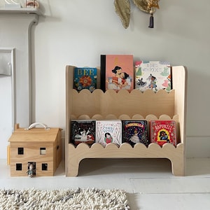 Scalloped Montessori Children's Bookcase - Scallop Shelf