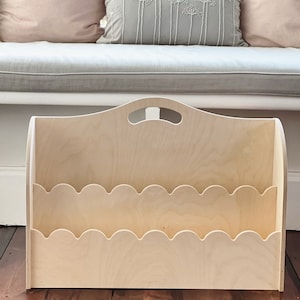 Scalloped Montessori Portable Bookcase Library Scallop Book Storage image 9