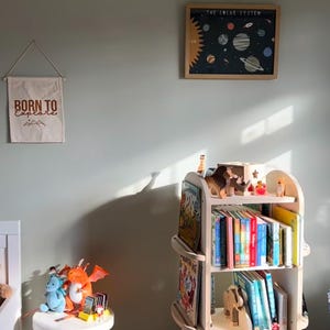 Rotating Bookcase: Natural Wood Children's Bookshelf image 10