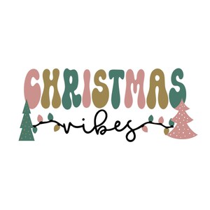 Trendy golvende kerstvibes Retro Boho digitaal sublimatieontwerp, PNG