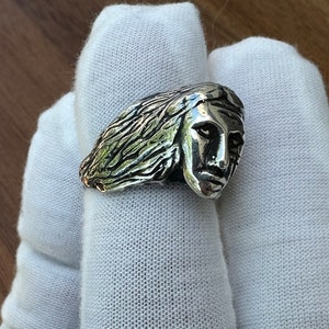 The Savage Heavy Native American Old Pawn Style Cast Sterling Silver Ring image 6