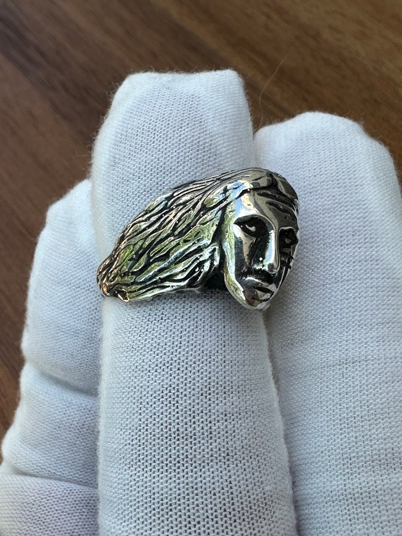 The Savage Heavy Native American Old Pawn Style Cast Sterling Silver Ring image 6