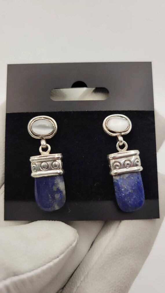 Vintage! Boho Style 950 Silver Silver Sodalite And