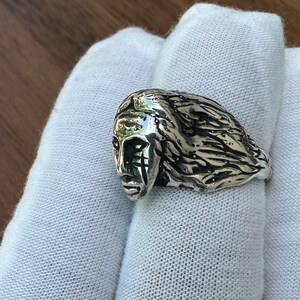 The Savage Heavy Native American Old Pawn Style Cast Sterling Silver Ring image 3