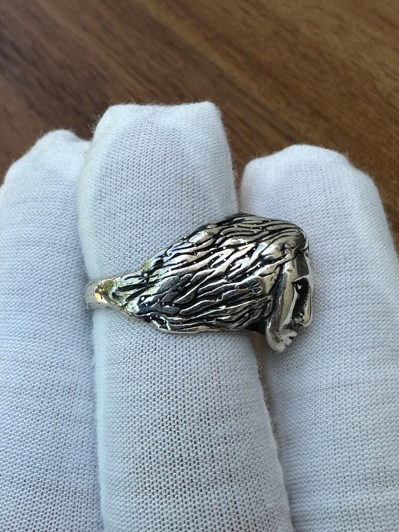 The Savage Heavy Native American Old Pawn Style Cast Sterling Silver Ring image 5