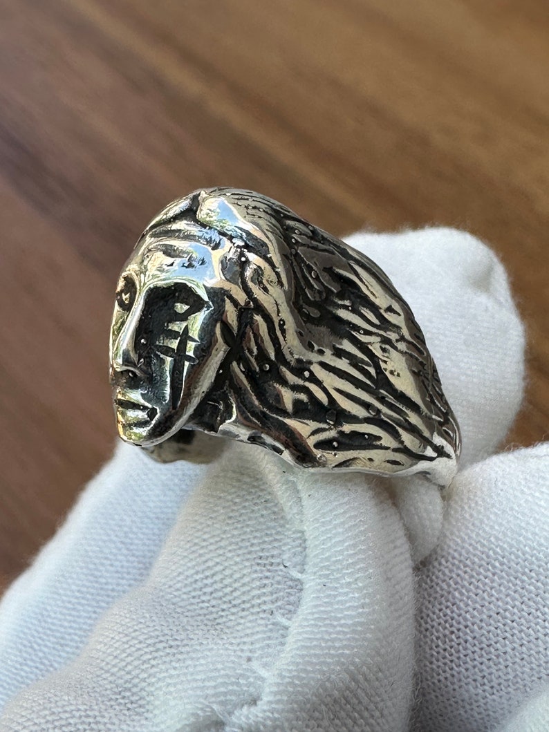 The Savage Heavy Native American Old Pawn Style Cast Sterling Silver Ring image 7