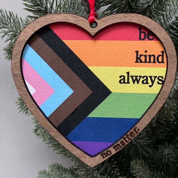 Be Kind Pride Mixed Medium Ornament