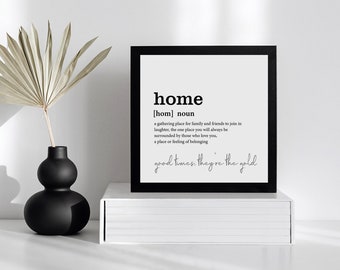 The Definition of Home Minimalistic Framed Print