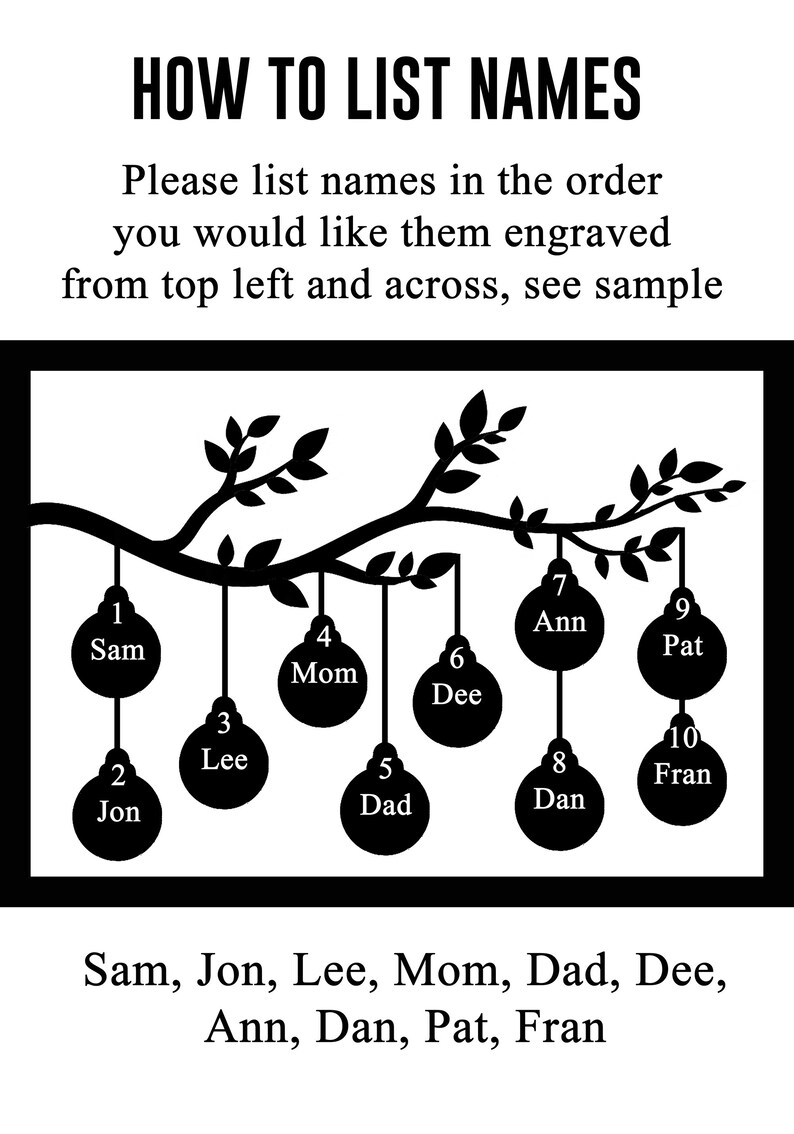 Family Tree Personalized Wood Wall Art Etsy