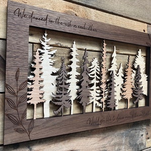 Personalized, Forest Silhouette Wood Wall Art