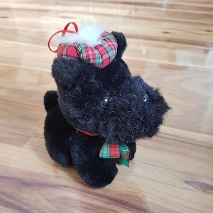 Scotty Dog Plush Heather Gift Company Tartan Hat Scottish Terrier Toy Puppy Vintage Stuffed Very Rare Animal Pet A Gift From Scotland Cute