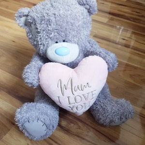Large Me To You Tatty Teddy Soft Plush Toy Pink Heart Cushion Mum I Love You Mother's Day Carte Blanche Very Rare W12AN