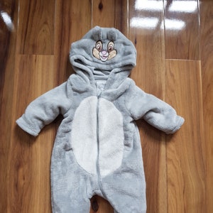 Disney Baby Cool Club Bambi Young Thumper Costume Gray Romper Suit