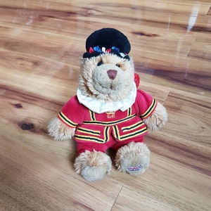 Vintage Keel Toys Beefeater Plush Bear Great Britain Royal Guard British Teddy Bear Yeoman Toy small