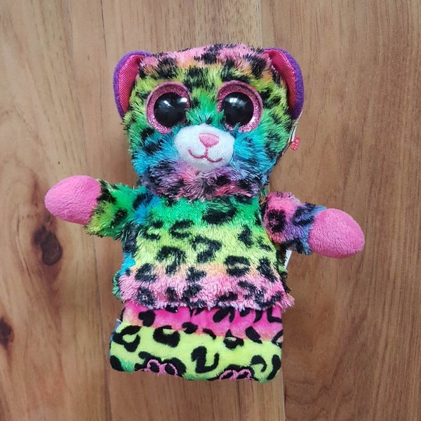 Ty Peek-A-Boos Lance The Leopard Plush Holds Your Cell Phone & Cleans Your Screen TySilk Toy Animal