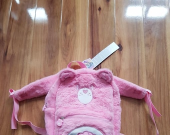 Care Bears Backpack Small Pink Fluffy Love-a-Lot Bear Rucksack Kawaii Jfashion Harajuku Pepco Very Rare NWT New With Paper Tags Bag Unique