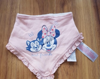 Pink Minnie Mouse Figaro Cat Disney Baby Bib Bandana Primark Ruffles Cute Character Cloth Girls Burp Cloth 6/9M Height 74cm Best Friends