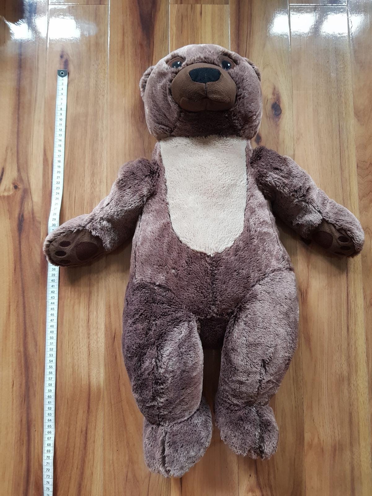 IKEA Large Vandring Bjorn Grizzly Bear Brown Plush Cozy Soft Toy