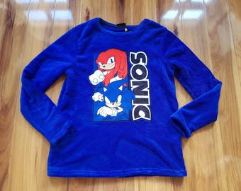 Sudadera de manga larga con forro polar azul marino de Sonic The Hedgehog Knuckles Primark 14-15 años 170cm PJs Pajamas Pajamas Pajama Pajama