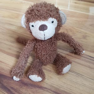 Small Vintage Monkey Jellycat Soft Plush Toy Very Rare Retired Stuffed Cuddly Toy Animal Cute Comforter Vintage Brown JELLY1819SH