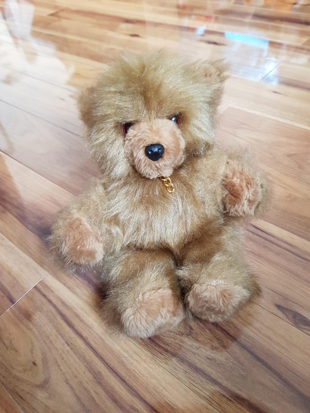Real Soft Toys Teddy Bear Plush Vintage Gold Chain Watford-herts