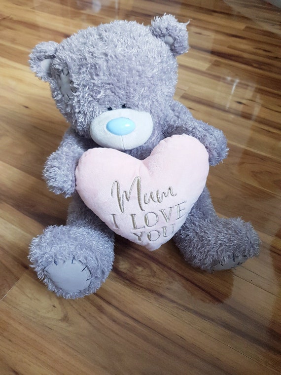Large Me to You Tatty Teddy Soft Plush Toy Pink Heart Cushion Mum I Love You Mother s Day Carte Blanche Very Rare W12AN Etsy