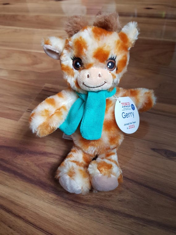 Keel Toys Tesco Gerry the Giraffe Exclusive Soft Toy With Green