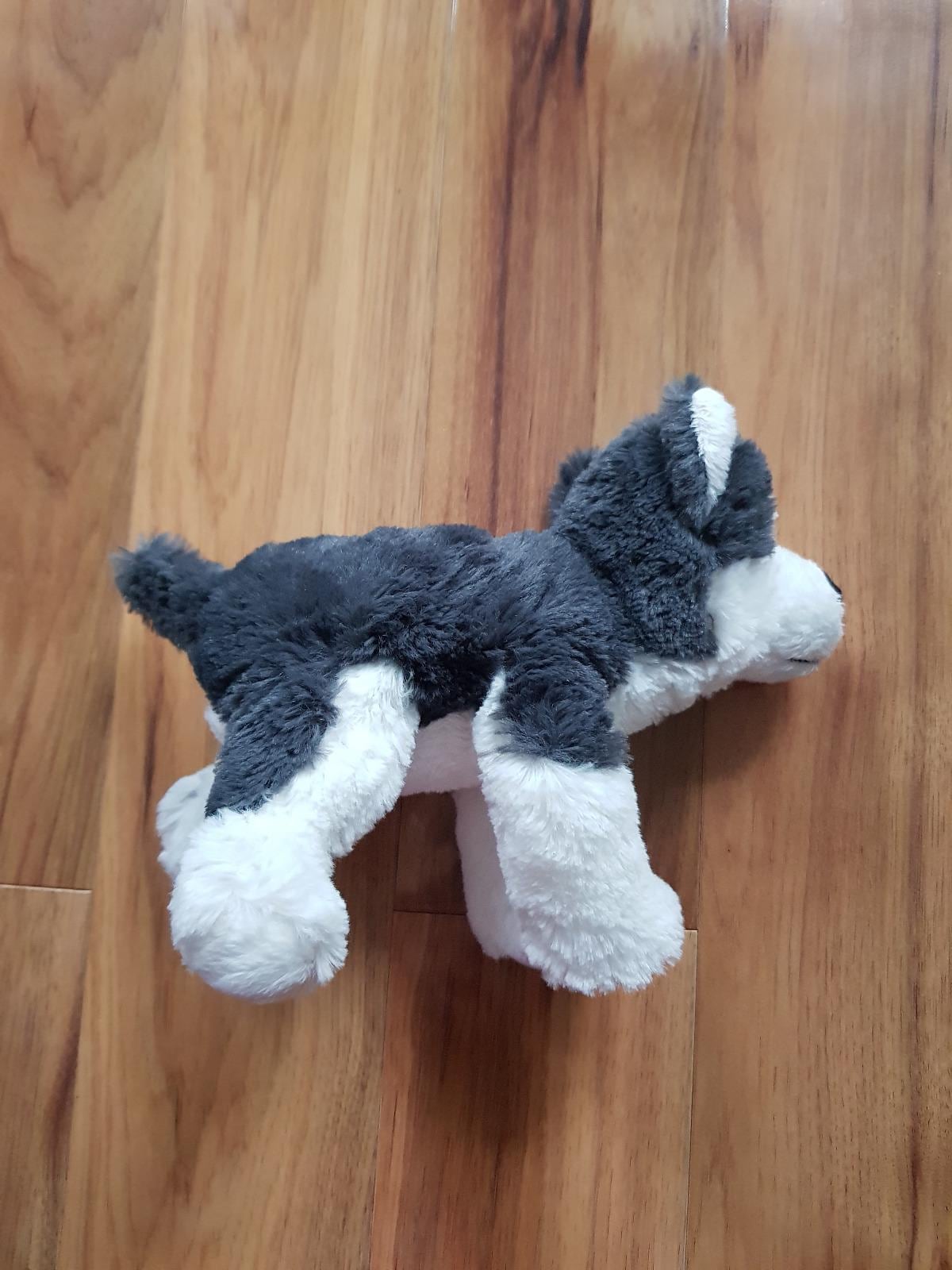 Ikea Livlig Siberian Husky Dog Realistic Gray Stuffed Plush Floppy