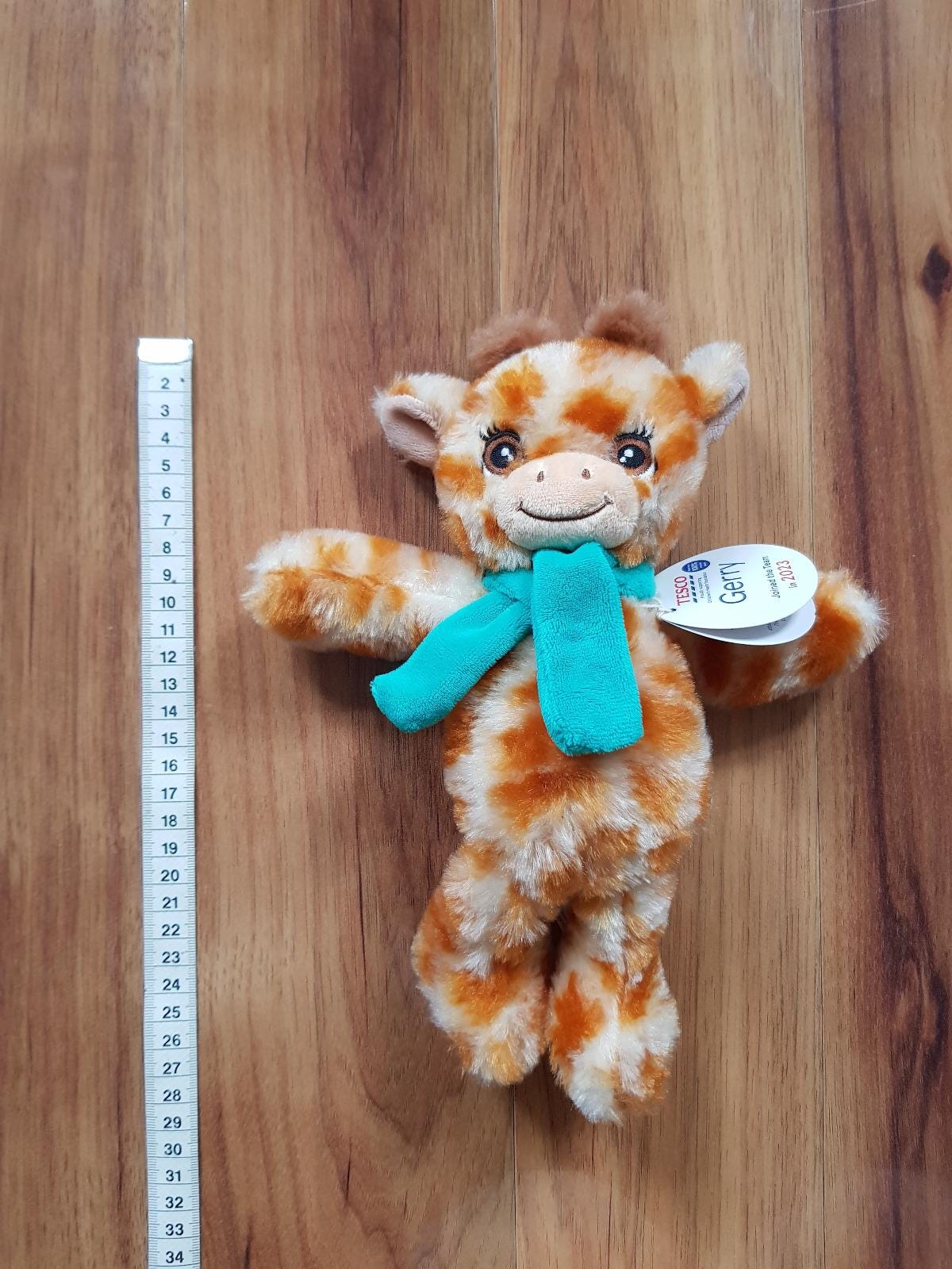 Keel Toys Tesco Gerry the Giraffe Exclusive Soft Toy With Green