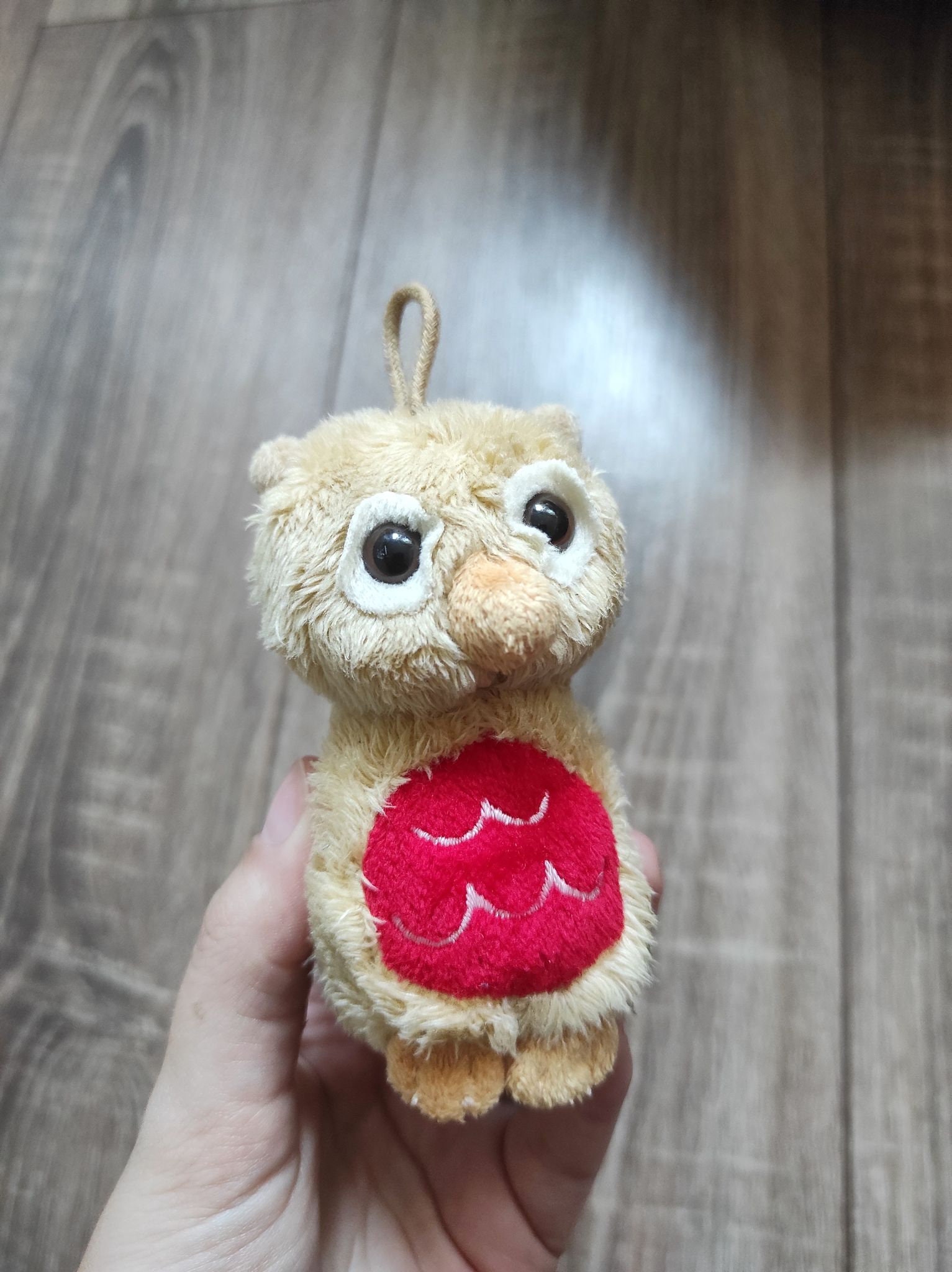 Die Spiegelburg Owl plush German vintage soft toy rare Germany red tummy bird