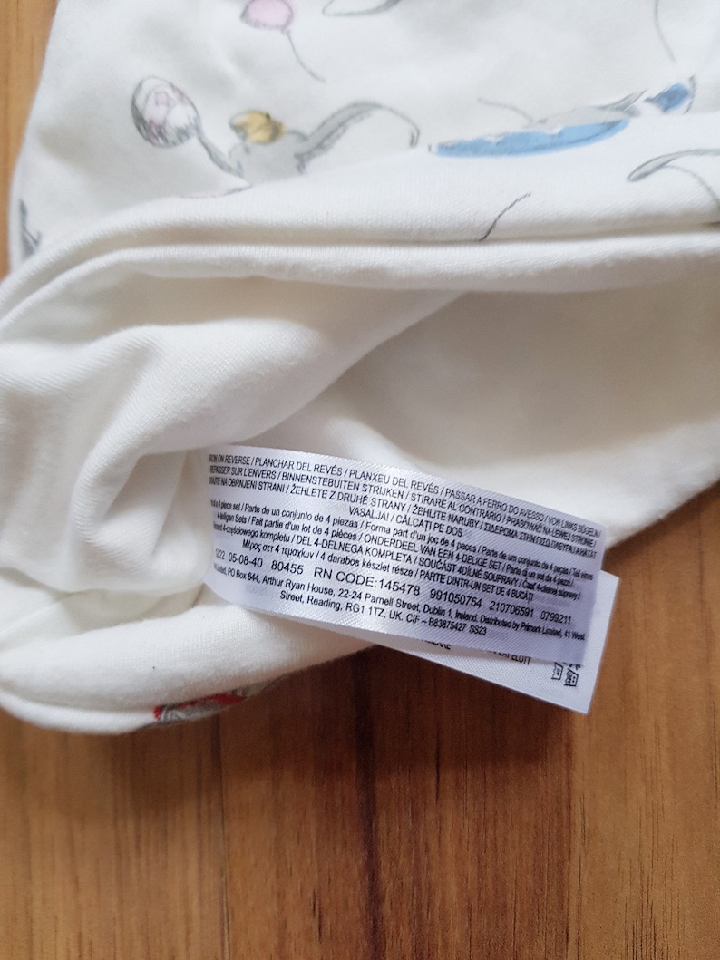 Rn Code 145478 Dumbo the Elephant Primark Disney Baby Hat Beanie 9/12 M 80 Cm Circus ...