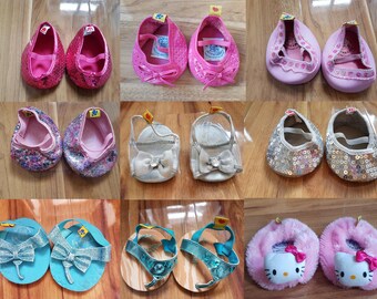 Build A Bear Workshop Shoes Sandals Heels Flip Flops Hello Kitty Slippers Sneackers Vintage Rare Teddy Bear BABW Flats Sequin Sparkle
