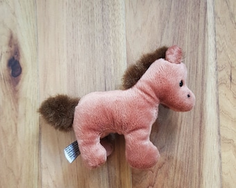 Keel Toys Horse Pony Brown Soft Plush Toy Small Simply Soft Collection Keel Toy Company Vintage