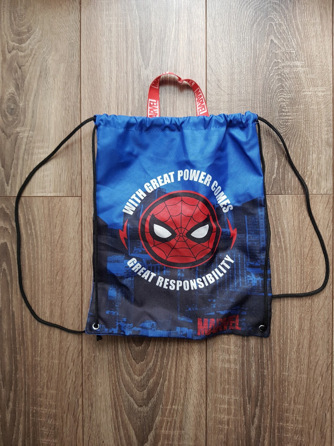 Primark Drawstring Backpack Marvel Spider-man Spiderman Drawstring Bag Primark Kid's Children's Boy ...