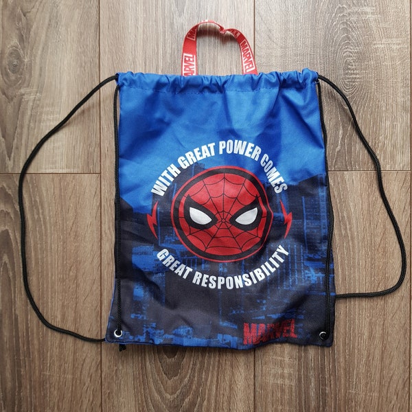 Spiderman Drawstring Bag - Etsy