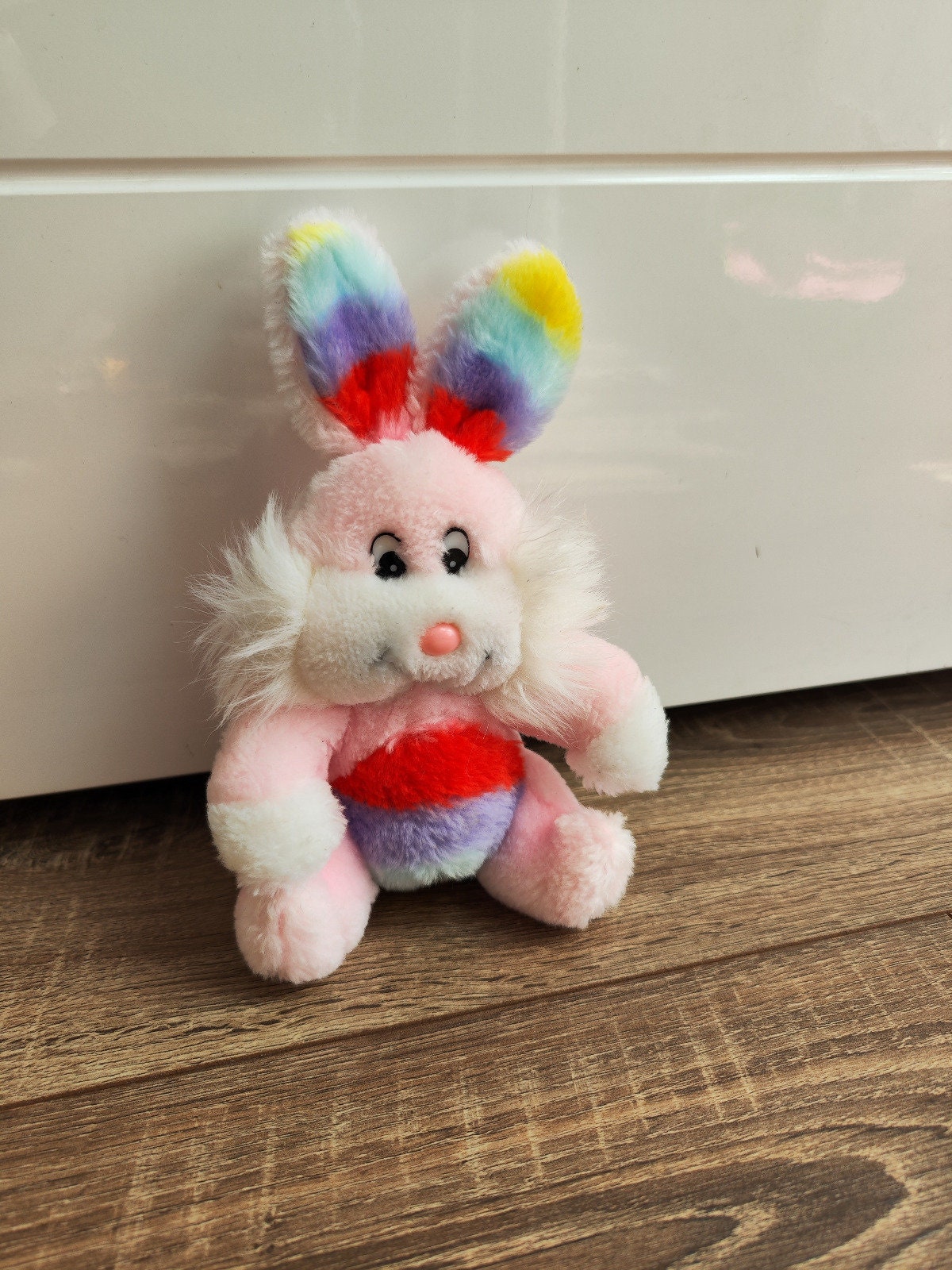 Vintage Bunny Plush Pluschel Happy People M. Klein & Co Pink Rabbit With  Rainbow Ears Stuffed Soft Toy Germany Kids Decor Animal - Etsy