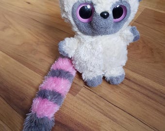 Aurora World Yoohoo & Friends Pink Sahara Bushbaby Ring-tailed Plush Toy Child Rare Soft Toy Stuffed Long Tail Gray Gray