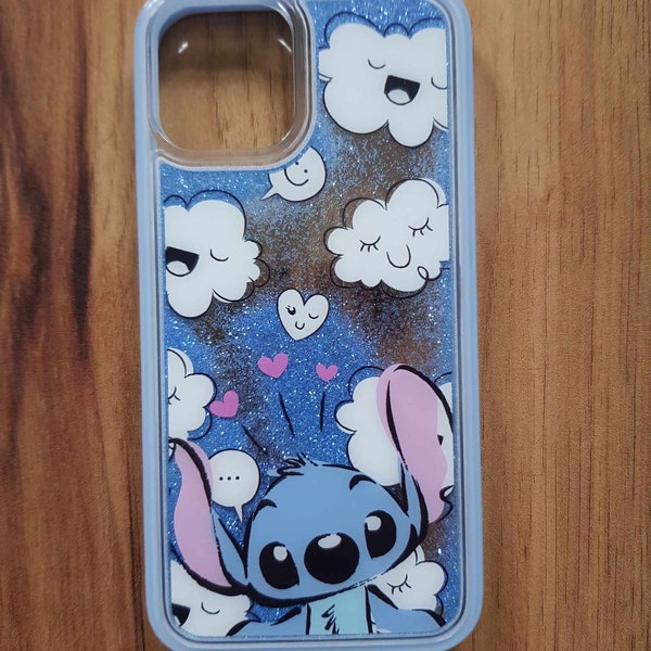 Disney Lilo et Stitch Glitter Phone Case iPhone 13/14 Primark Cadeau Anniversaire