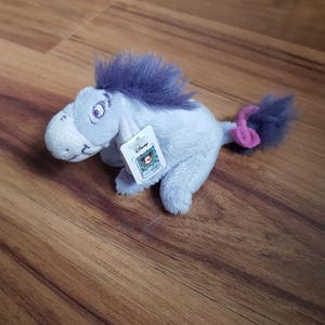 Eeyore's Little Moments Plüsch Carte Blanche Winnie The Pooh Kleines Spielzeug Weich Gefüllt Sehr selten Esel Vintage H35 NWT Neu mit Papieranhänger