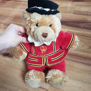 Vintage Keel Toys Beefeater Plush Bear Great Britain Royal Guard British Teddy Bear Yeoman Toy big