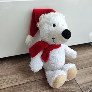 Kuscheltiere.biz Peluche Orso Polare Seduto - Morbido Orsacchiotto Bianco 22 Cm - Giocattolo Per Bambini E Collezionisti, Lavabile A 30°C