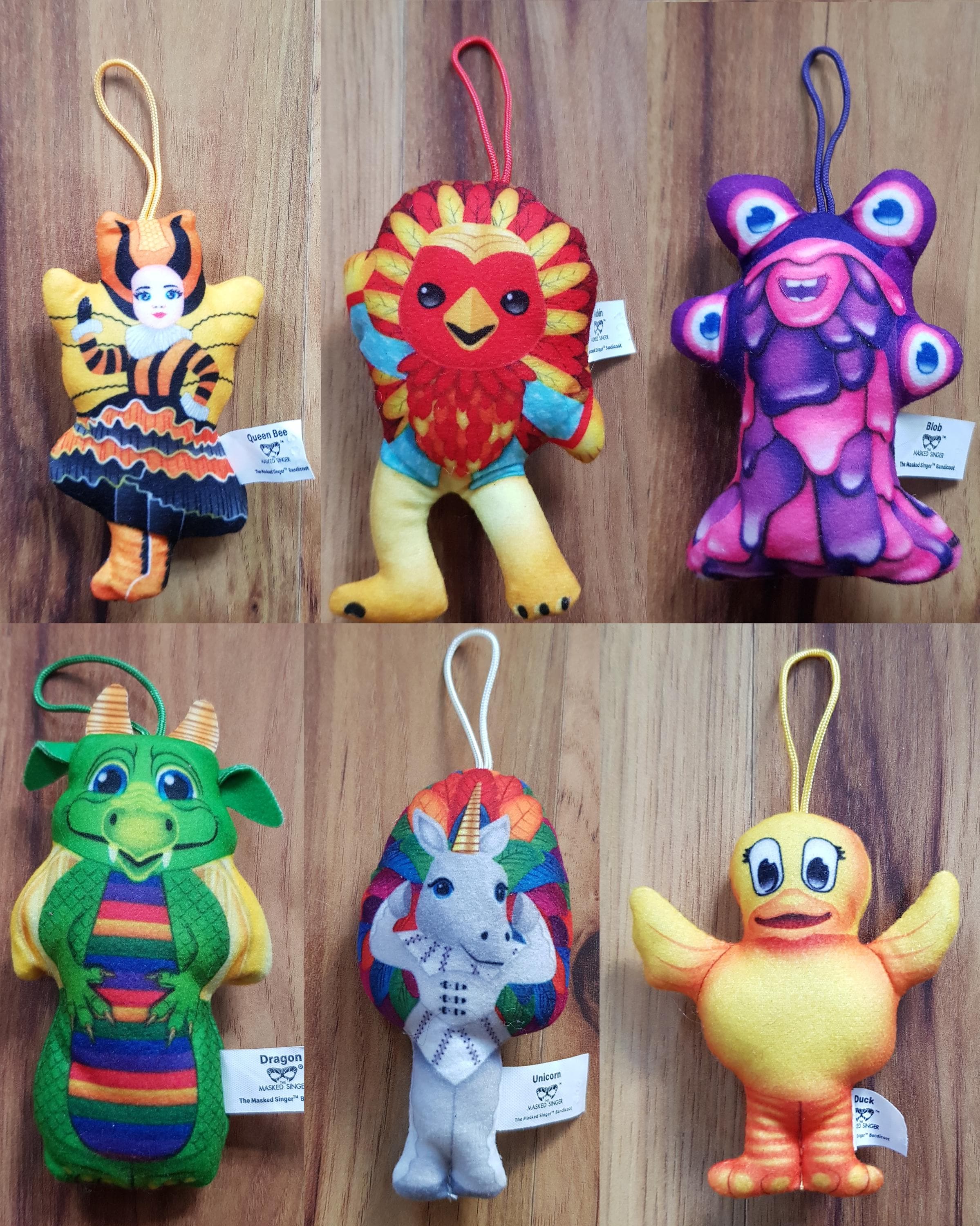Mcdonalds the Masked Singer Queen Bee Robin Blob Dragon Unicorn
