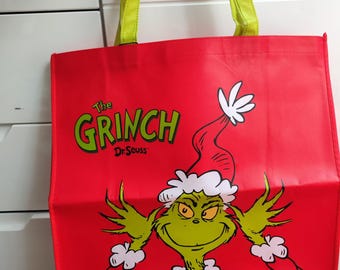 The Grinch Red Bag With Green Handles Dr. Seuss Merry Grinchmas Christmas Sinsay NWT New With Tags