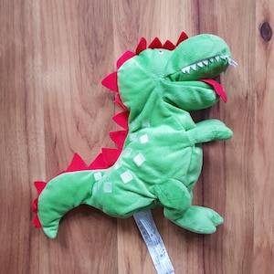 IKEA Laskig Green Dragon Plush Hand Puppet Dinosaur Soft Toy