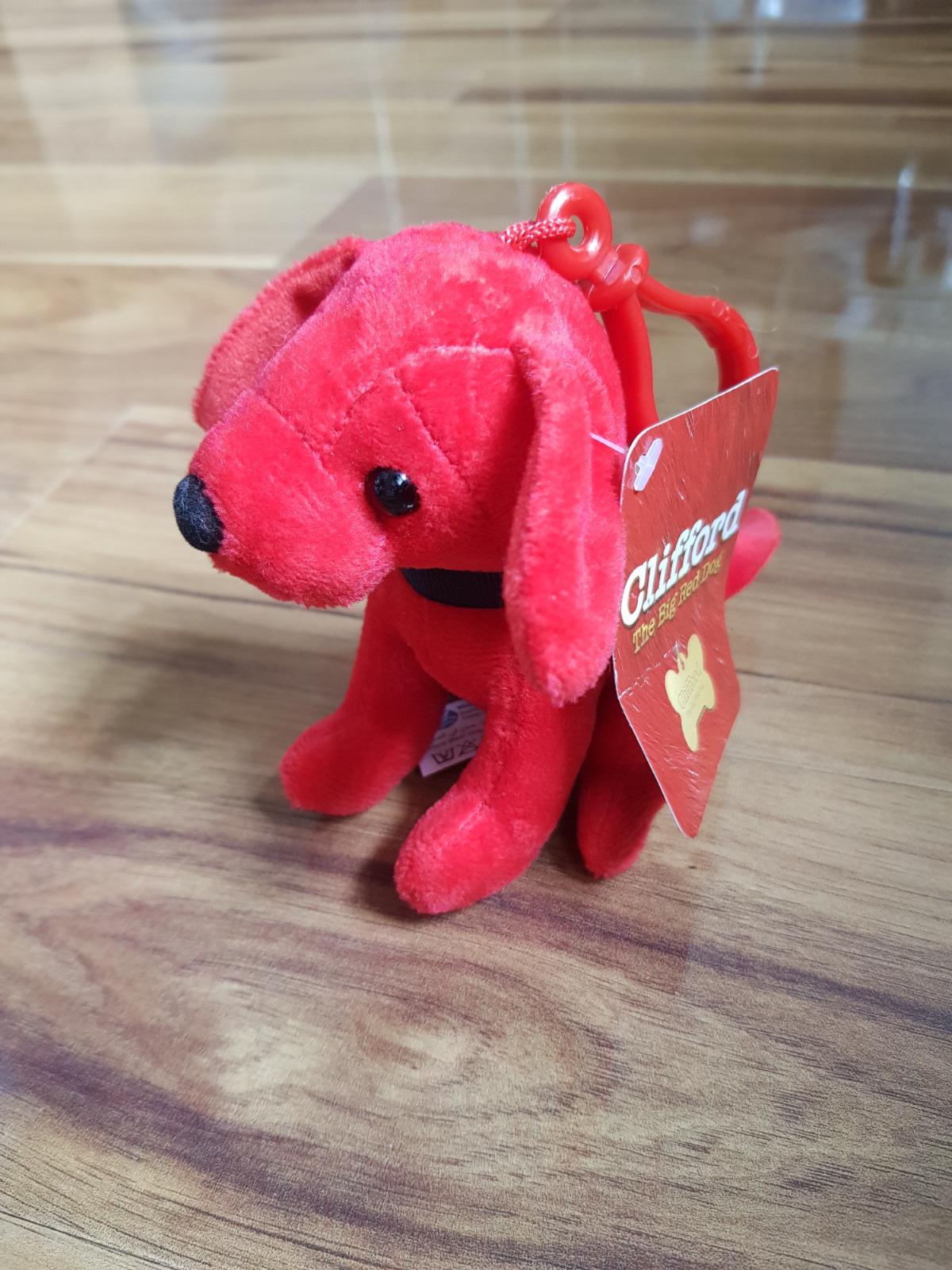 Clifford the Big Red Dog Plush Clip Whitehouse Leisure NWT New With Paper Tag Backpack Keychain Animal Pet Soft Toy Stuffed