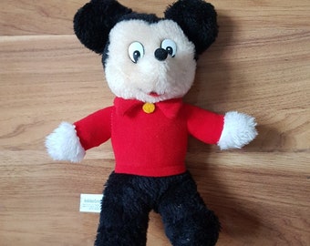 Vintage Knickerbocker Disney Mickey Mouse Plüsch Stofftier Tier Sehr selten Red Top Walt Disney Productions