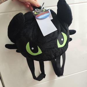 How To Train Your Dragon Toothless Night Fury Backpack Rucksack 3D Sinsay Rare NWT New With Paper Tags Black