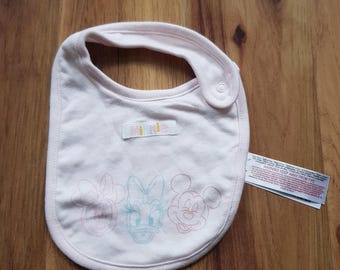 Bavoir bandana Minnie Mouse rose pastel Disney Baby Primark Daisy Duck Mickey Mouse, motif mignon, en coton, taille unique