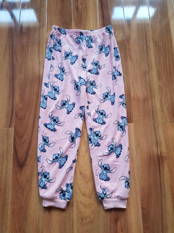 Lilo Stitch Primark Disney Fleece Pink Pajama Pants Cozy Warm